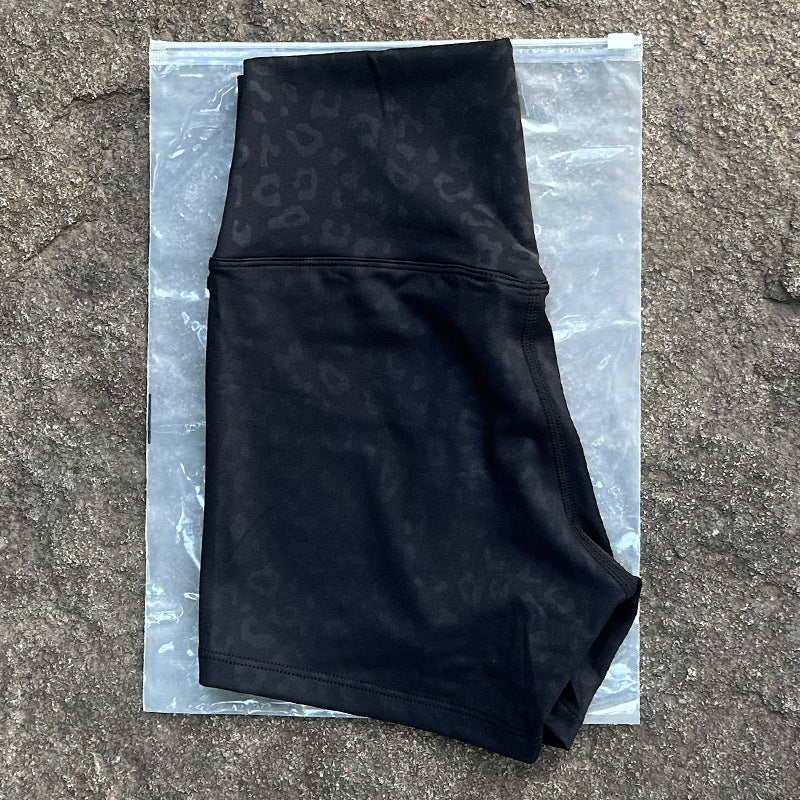 New Nude High-Waist Brushed Shorts Yoga Wear Nylon Shorts Women's Tight Yoga Three-Point Sports Shorts Peach