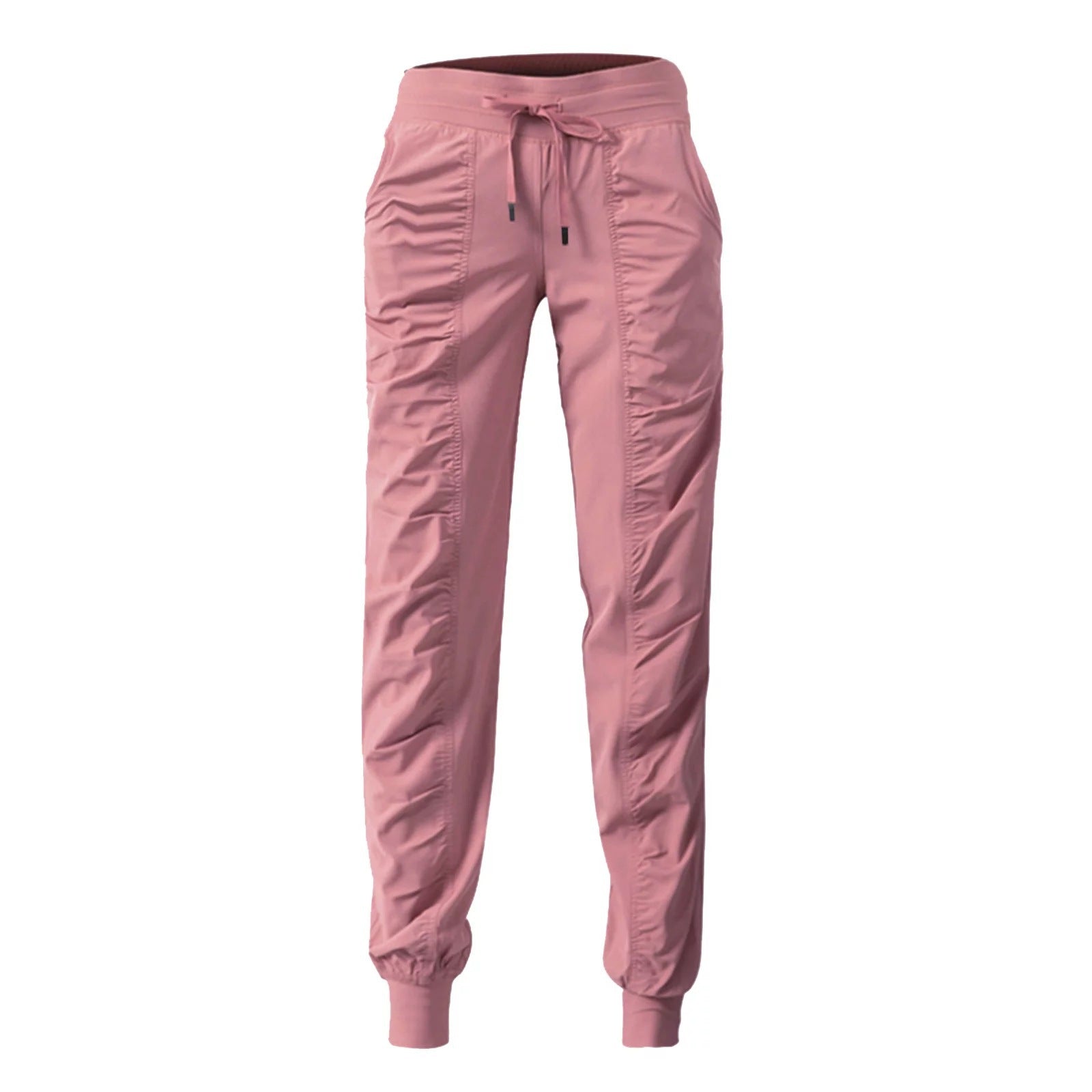 New Drawstring Pleated Sports Women's Summer Quick-drying Running Fitness Casual Pants Cross-border Lightweight Straight Leg Ankle-length Pants