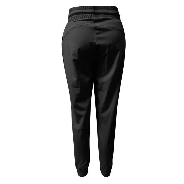 New Drawstring Pleated Sports Women's Summer Quick-drying Running Fitness Casual Pants Cross-border Lightweight Straight Leg Ankle-length Pants