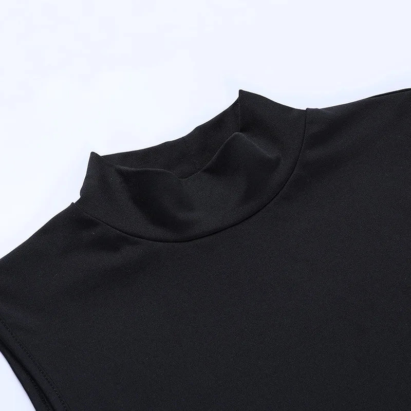 New Elegant Black Sleeveless Bandage Sexy Dress for Women Club Party Backless Tank Dresses Skinny Fashion Summer