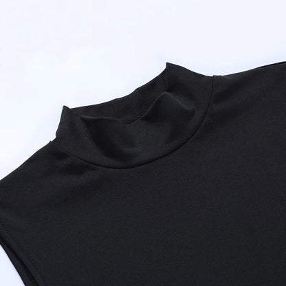 New Elegant Black Sleeveless Bandage Sexy Dress for Women Club Party Backless Tank Dresses Skinny Fashion Summer