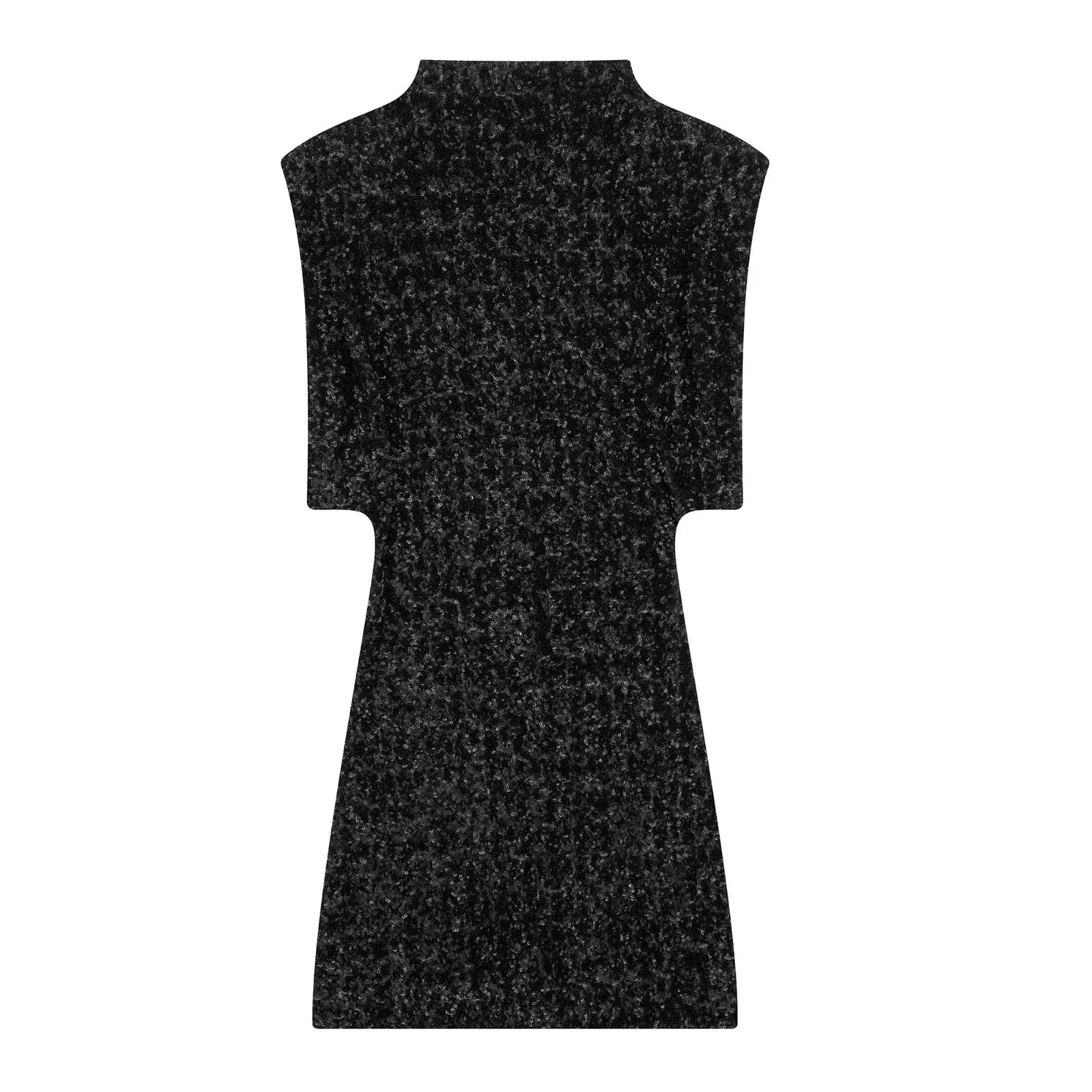 KONDALA 2026 Spring Women Sequined Party Dresses Shoulder Pad Sheath Mini Dress Sleeveless Valentine‘s Day Women Elegant Dresses