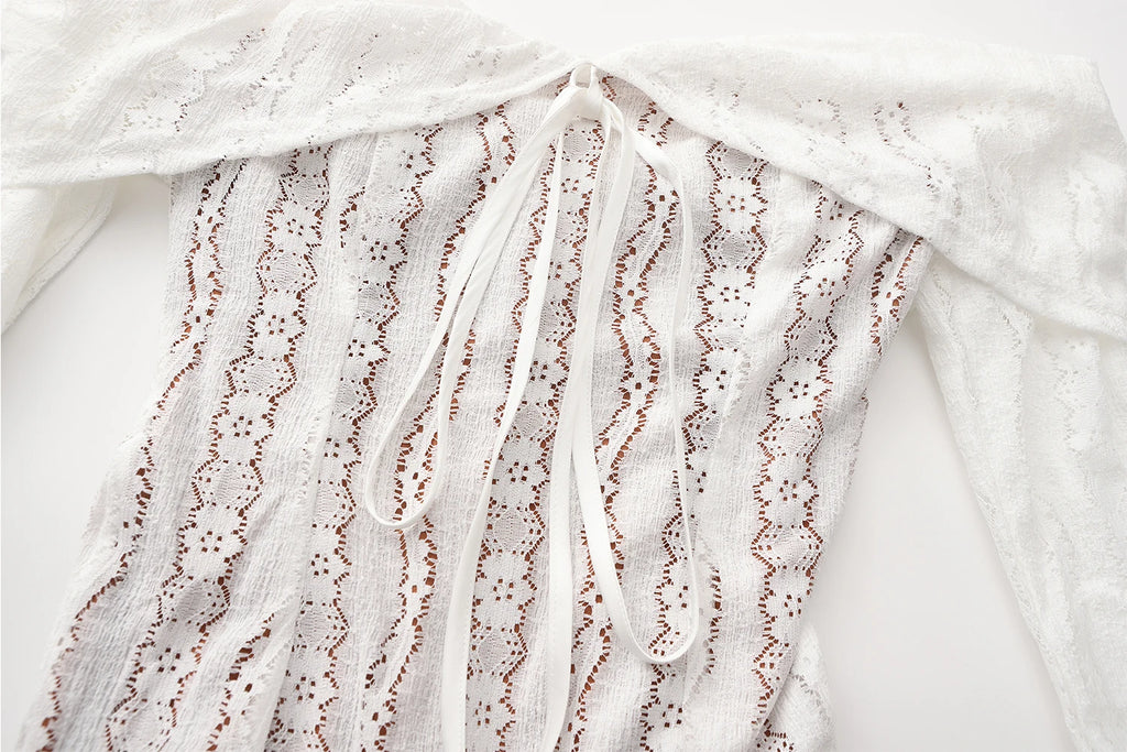 Suninheart White Evening Dresses for Events Red Long Sleeve Lace Elegant Party Dresses 2025 Women Luxury Wedding Prom Dress Gown