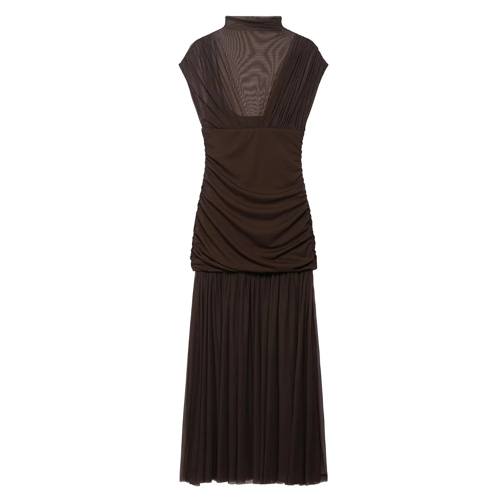 KONDALA 2026 Spring Summer Elegant Women Dresses Wedding Guest Ladies Patch Work Tulle Dresses Valentine‘s Day Woman Dresses