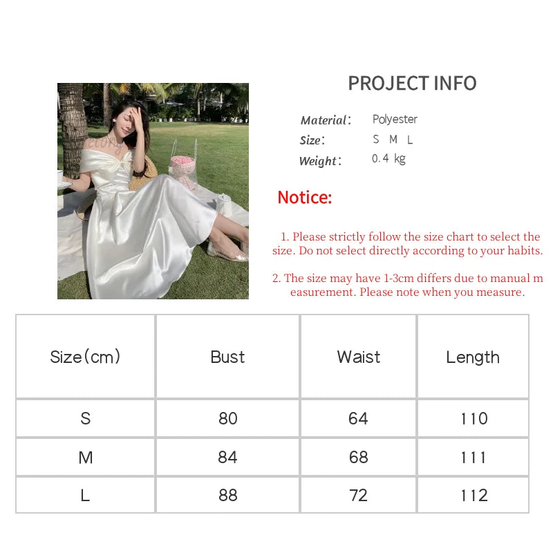 Horetong Bow Slash Neck Sexy Dress Summer Women White Fairy Elegant A-Line Midi Dresses Female Party Prom Clothes Vestdios