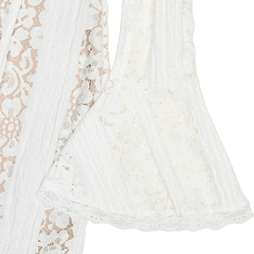 Suninheart White Evening Dresses for Events Red Long Sleeve Lace Elegant Party Dresses 2025 Women Luxury Wedding Prom Dress Gown