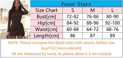 Crew Neck Solid Slim Sheath Dress Fashion Women Long Sleeve Short Wrap High Waisted Mini Dresses Lady 2026 Party Evening Gown