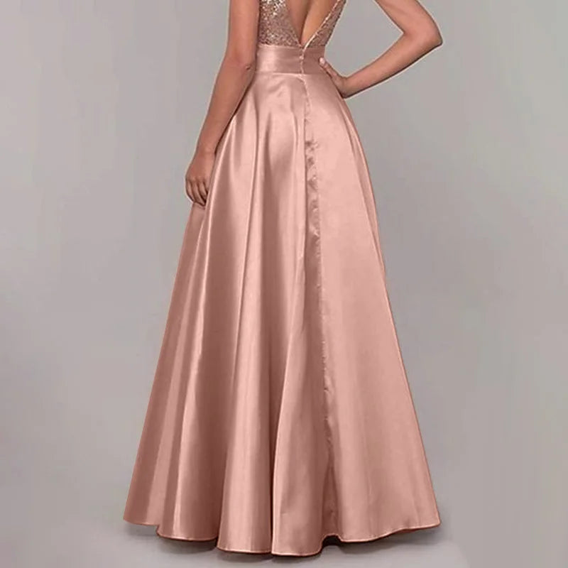 ZANZEA Women Satin Silk Black Maxi Long Skirts Elegant Luxury High Waisted A-Line Party Jupe Femme with Back Zipper Faldas Mujer