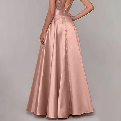 ZANZEA Women Satin Silk Black Maxi Long Skirts Elegant Luxury High Waisted A-Line Party Jupe Femme with Back Zipper Faldas Mujer