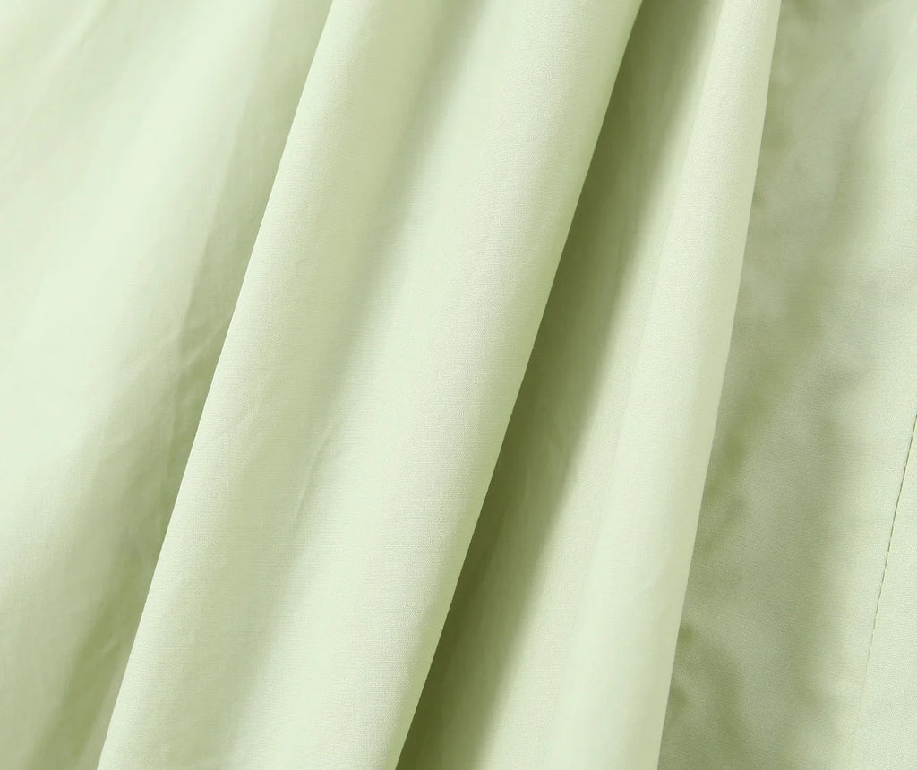 YENKYE Sexy Backless Green Elegant Halter Dress For Women Low Waist A-line Midi Summer Evening Party Dresses Cotton Robe