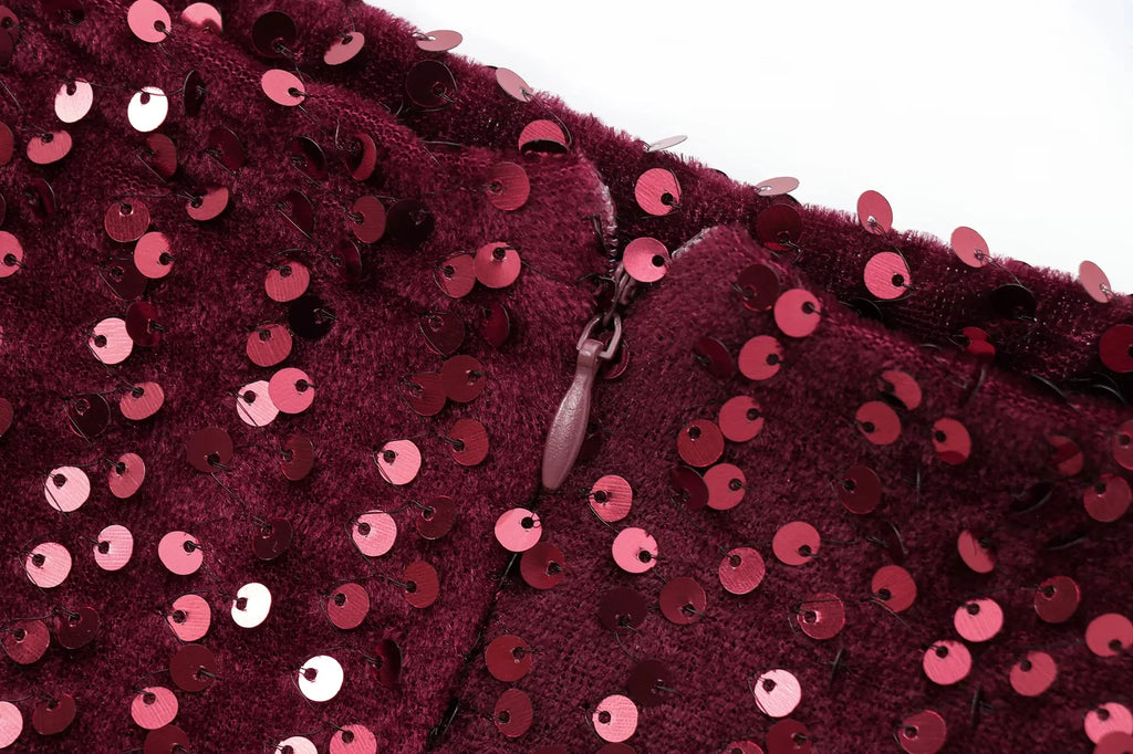 KONDALA 2026 Spring Women Sequined Party Dresses Shoulder Pad Sheath Mini Dress Sleeveless Valentine‘s Day Women Elegant Dresses