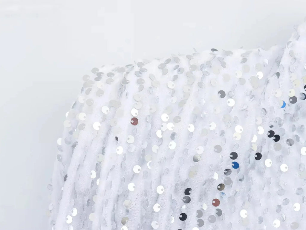 KONDALA 2026 Spring Women Sequined Party Dresses Shoulder Pad Sheath Mini Dress Sleeveless Valentine‘s Day Women Elegant Dresses
