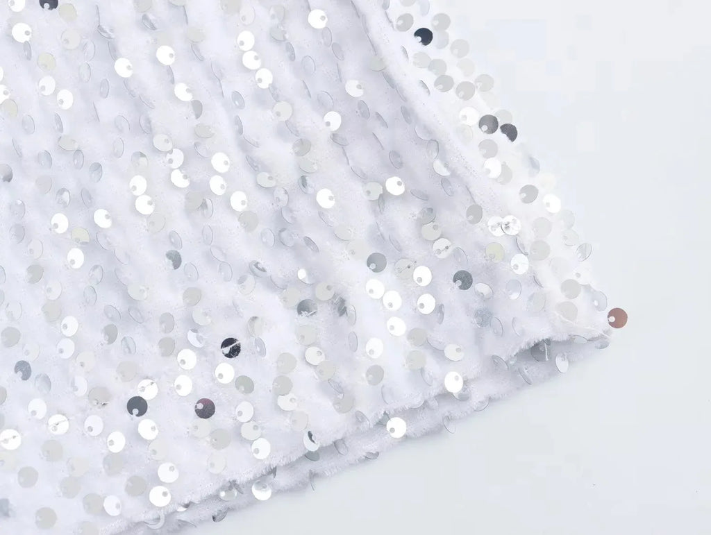 KONDALA 2026 Spring Women Sequined Party Dresses Shoulder Pad Sheath Mini Dress Sleeveless Valentine‘s Day Women Elegant Dresses