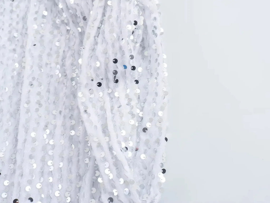 KONDALA 2026 Spring Women Sequined Party Dresses Shoulder Pad Sheath Mini Dress Sleeveless Valentine‘s Day Women Elegant Dresses
