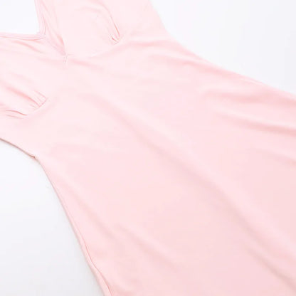 Ladies Summer Ruffle Evening Birthday Party Dress Women Sleeveless Backless Side Slit Long Dresses Clubwear Woman Clothes 2025