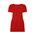ETJ 2025 women's new products are elegant and stylish Short dress with a boat neck and short sleeves with pleats  black dress