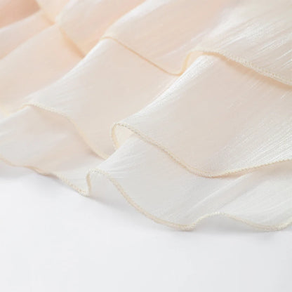 Fashion Solid Mesh Long Sleeved Backless Pleated Prom Dresses Chic Ruffle Bow Lace Up Women Mini Dresses Lady Spring Party Robe