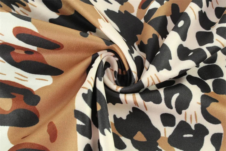 Fashion Sexy Summer Leopard Printed Women Dresses Backless Streetwear Regular Casual Camisole Strapless Skinny Vestidos Robes