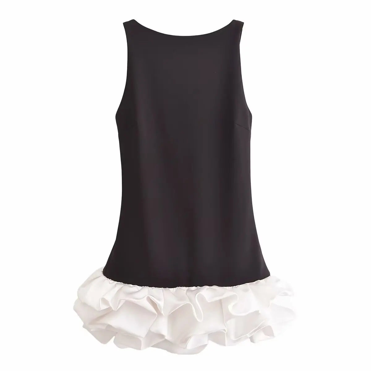 MUJER White Ruffle Mini Dress Women Sleeveless Bodycon Dress Woman off Shoulder Party Dresses Women Sexy Backless Women Dress