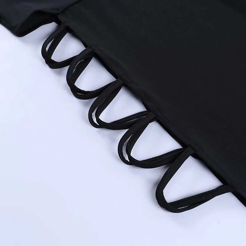 New Elegant Black Sleeveless Bandage Sexy Dress for Women Club Party Backless Tank Dresses Skinny Fashion Summer