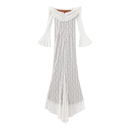 Suninheart White Evening Dresses for Events Red Long Sleeve Lace Elegant Party Dresses 2025 Women Luxury Wedding Prom Dress Gown