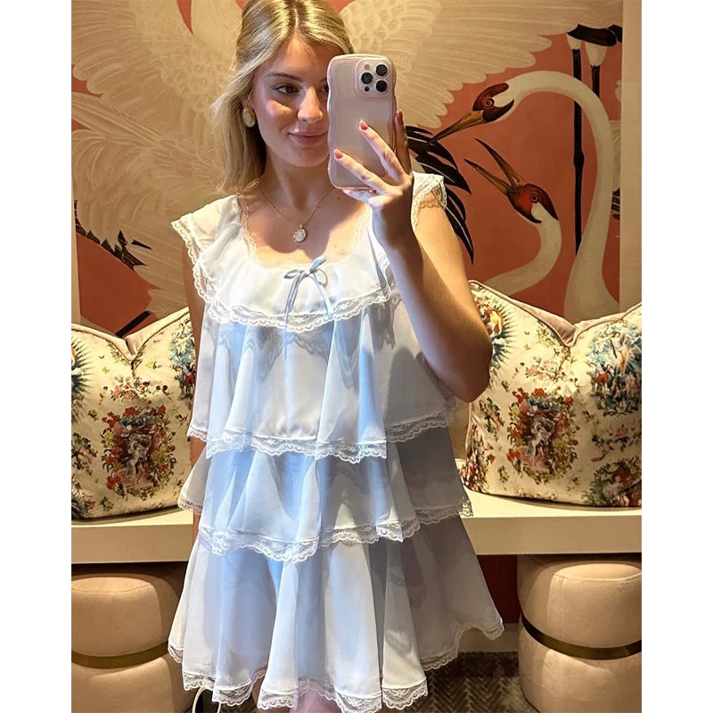 Women Solid Halter Neck Ruffle Long Dress Elegant Sleeveless Chiffon Tiered Waist Cinching Maxi Dresses 2026 New Street Vestidos