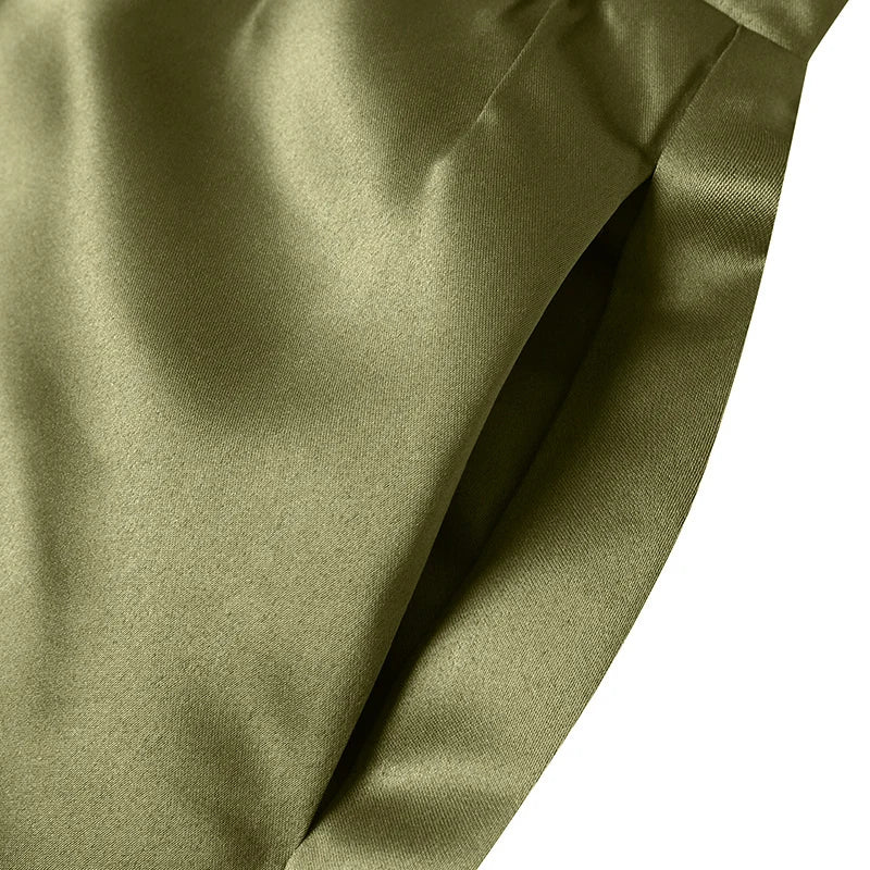 ZANZEA Women Satin Silk Black Maxi Long Skirts Elegant Luxury High Waisted A-Line Party Jupe Femme with Back Zipper Faldas Mujer