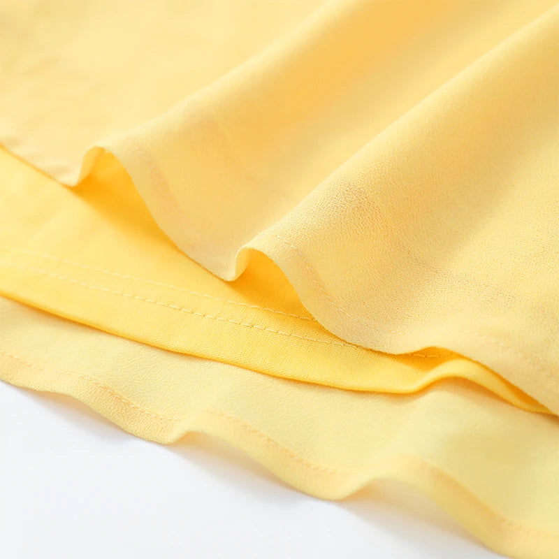 Yellow Strapless Pleated Women Split Maxi Dress Elegant Sleeveless Waist Cinching Slim Fit Dresses 2026 Lady Daily Party Gowns