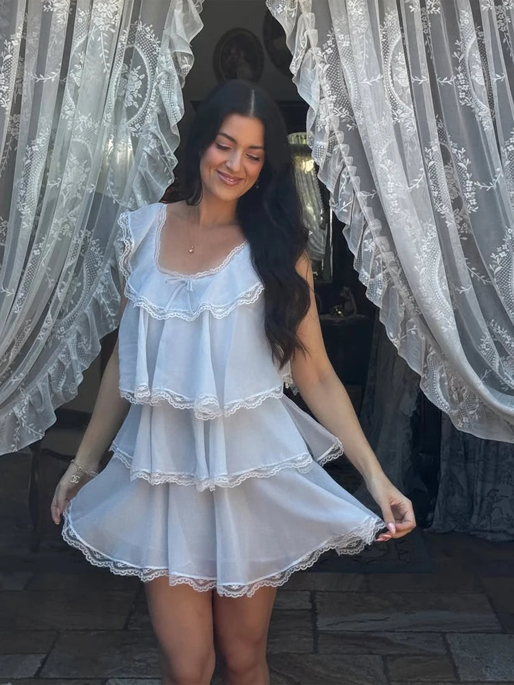Women Solid Halter Neck Ruffle Long Dress Elegant Sleeveless Chiffon Tiered Waist Cinching Maxi Dresses 2026 New Street Vestidos