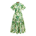 CHCH Women's Elegant Dress Hit Color Spliced Waist Cinching Elegant Dresses Women Pockets Midi Dress Office Lady Fashion