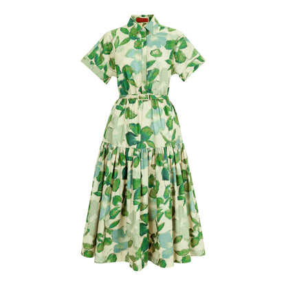CHCH Women's Elegant Dress Hit Color Spliced Waist Cinching Elegant Dresses Women Pockets Midi Dress Office Lady Fashion