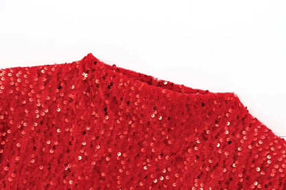 KONDALA 2026 Spring Women Sequined Party Dresses Shoulder Pad Sheath Mini Dress Sleeveless Valentine‘s Day Women Elegant Dresses