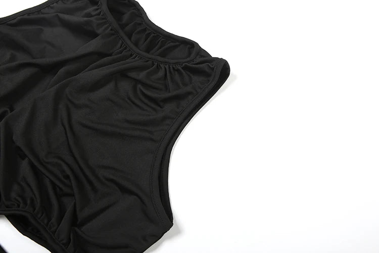 kliou Shirring Waistless Women Maxi Dresses Hipster Simple Sleeveless Splice O-neck Sheath Straight Robe Female Evening Frock